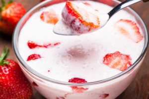 fruit and yoghurt