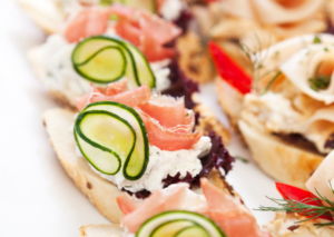 Salmon and cucumber bites