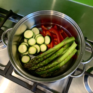 vegetables in pot
