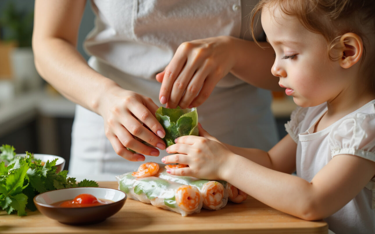 child cooking