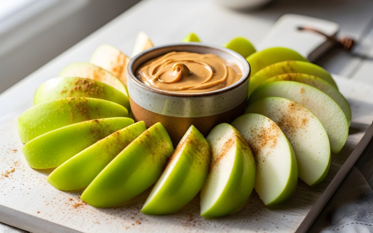 apple sliced and dip