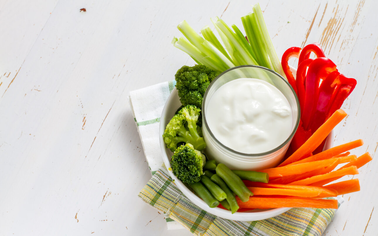 cut up vegetables