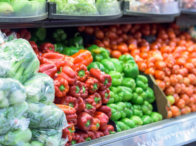 Photo of a range of different vegetables at a greengrocer