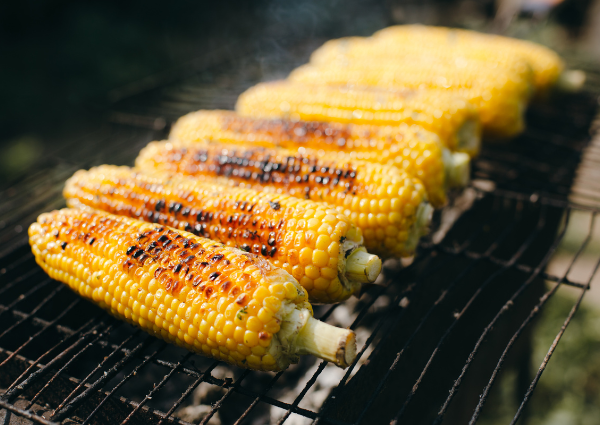 Barbecue corn on the cob