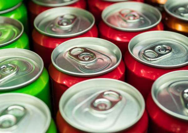 Canned soft drinks