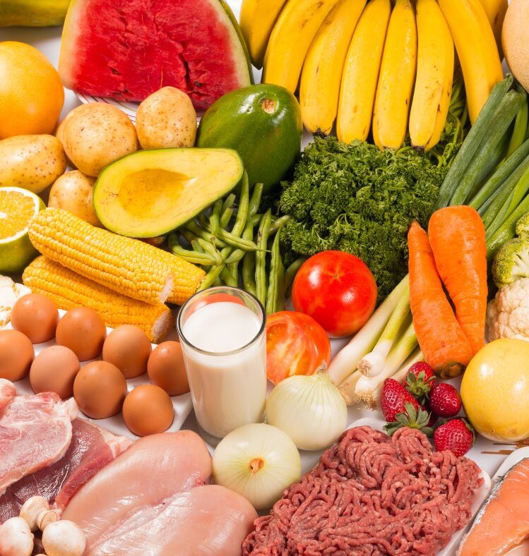 A selection of many colourful ingredients