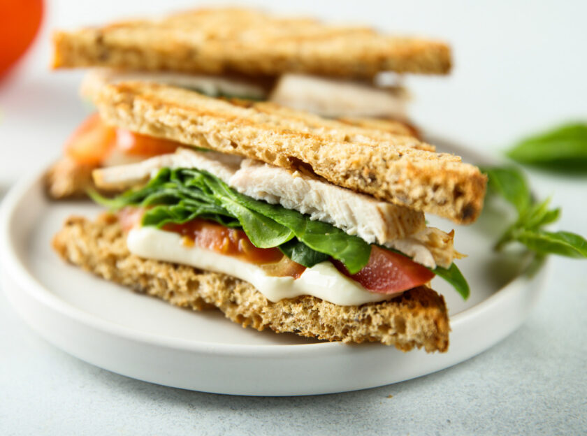 chicken and salad sandwich
