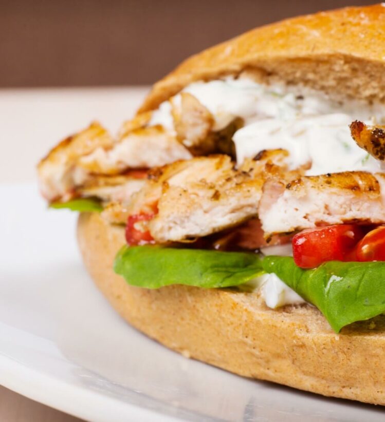 Greek chicken toasted sourdough sandwich Recipe | Healthy Eating ...