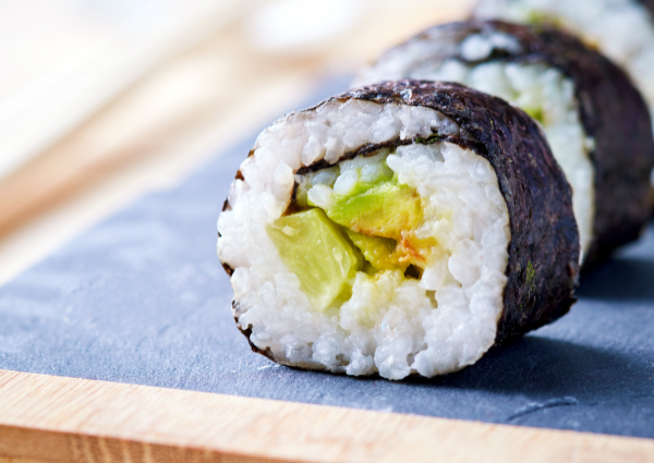 Avocado sushi roll
