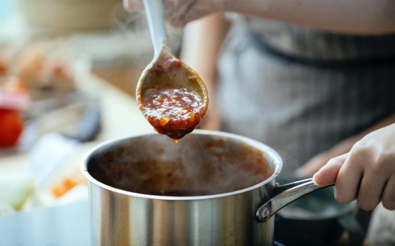 pot with spoon