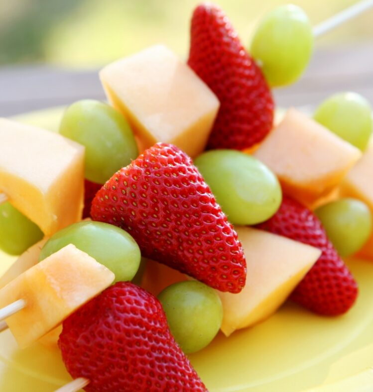 Fruit kebabs
