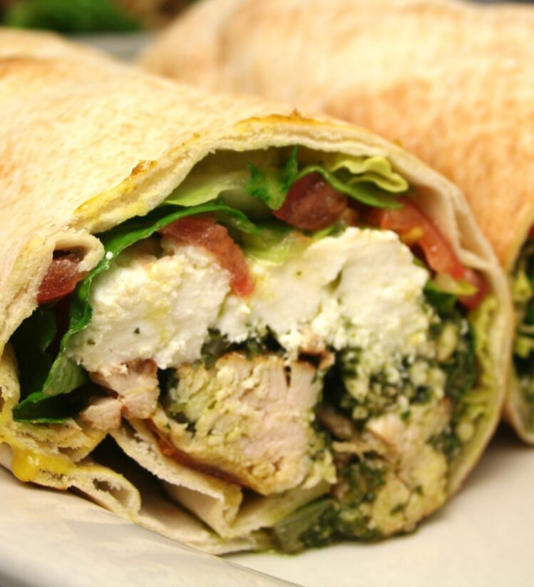 tuscan chicken wrap