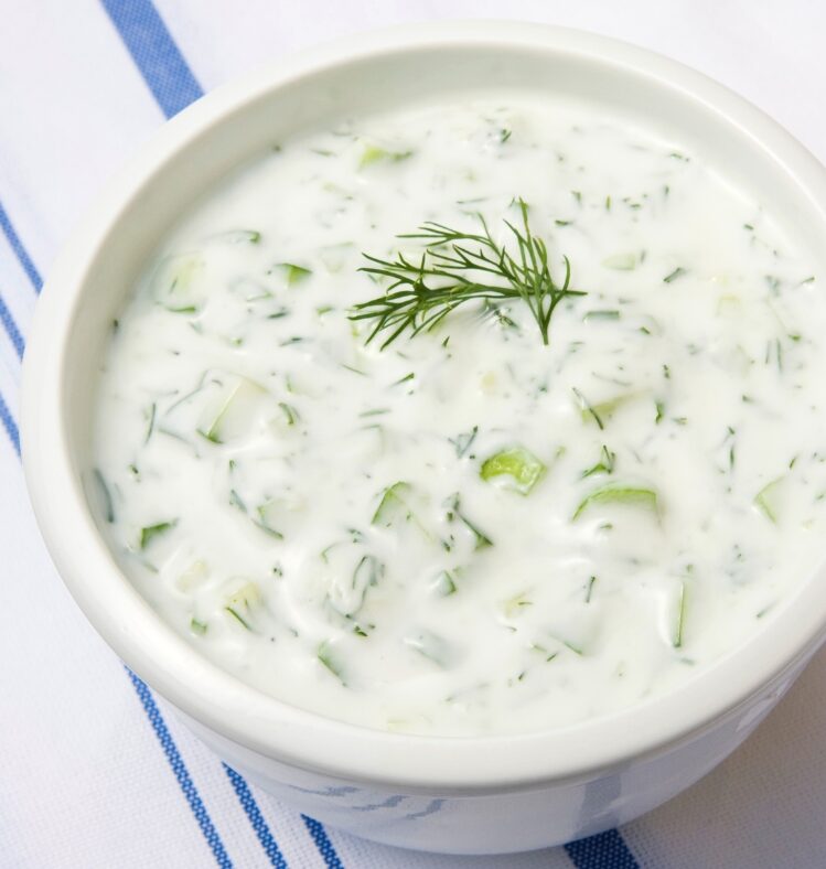 tzatziki sauce in small bowl
