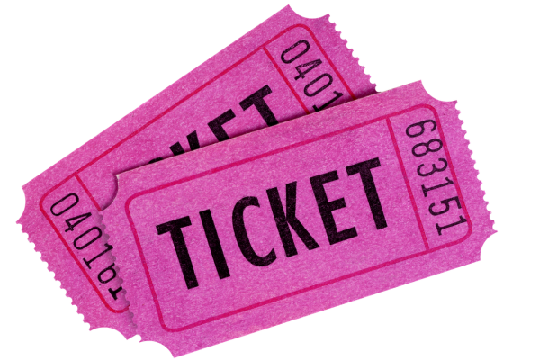 Two raffle tickets